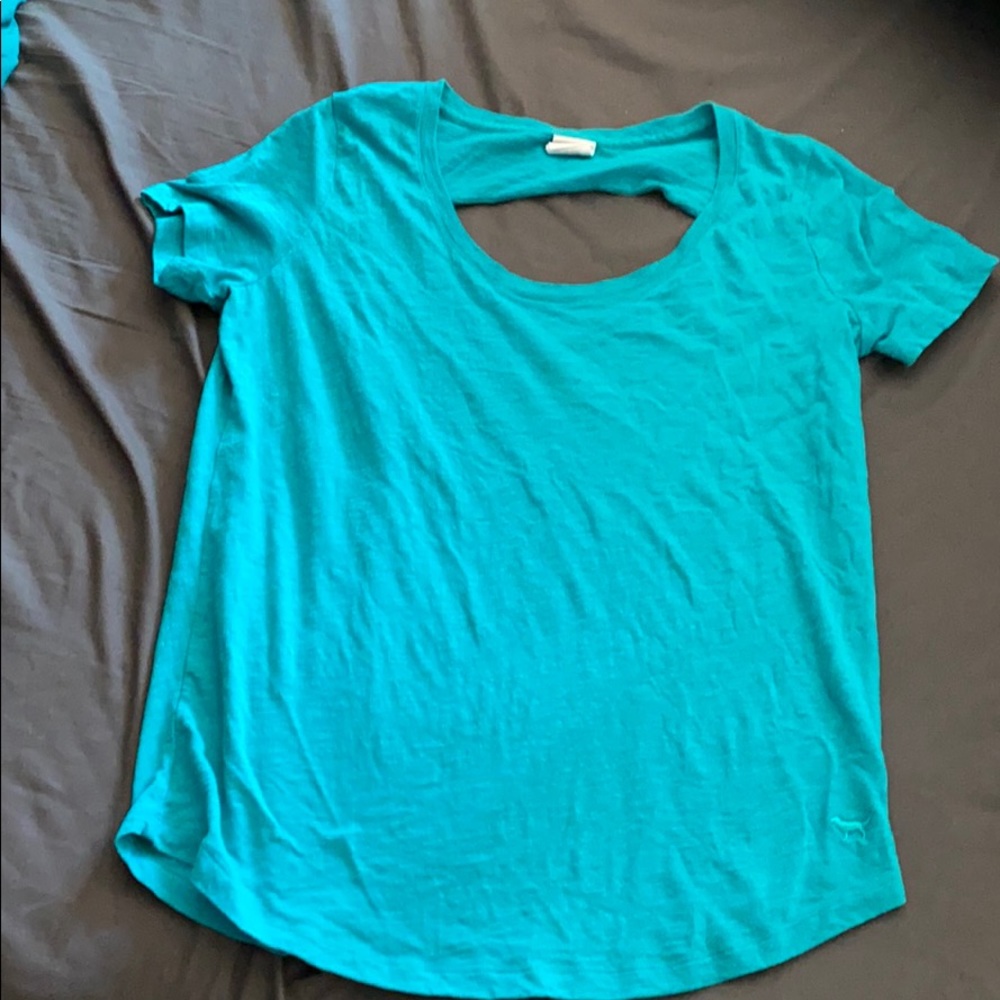 Cute open back t shirt by pink